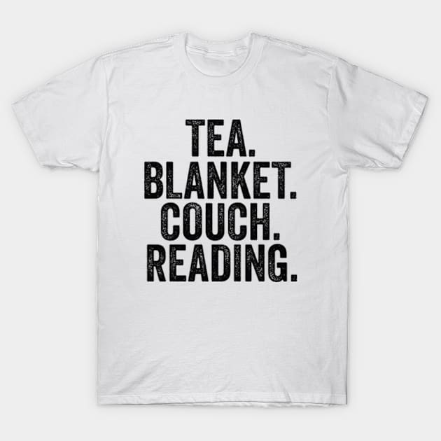 Tea Blanket Couch Reading T-Shirt by Y2KERA